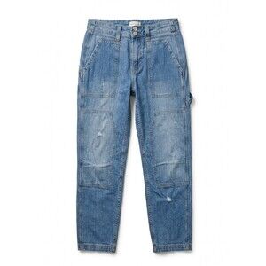 Driftwood Bodega Carpenter Jeans Medium Wash Distressed Cargo Jean Size 27 US 4
